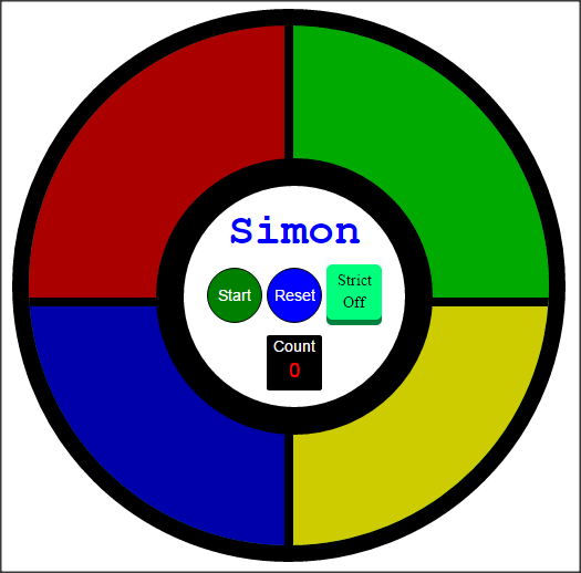 image of simon game website
